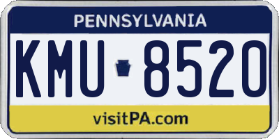 PA license plate KMU8520