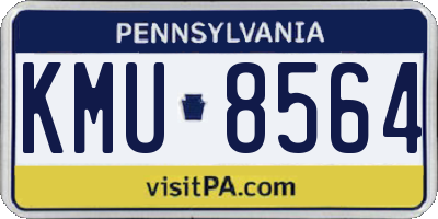 PA license plate KMU8564