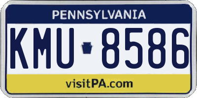 PA license plate KMU8586