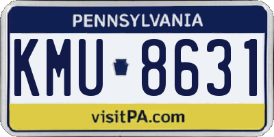 PA license plate KMU8631