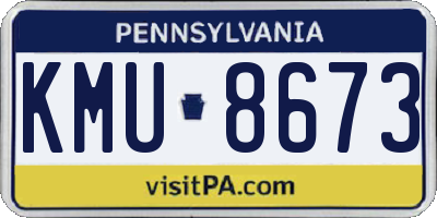 PA license plate KMU8673