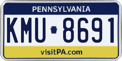 PA license plate KMU8691