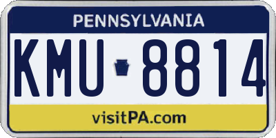 PA license plate KMU8814