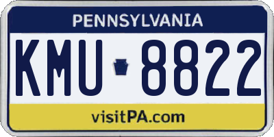 PA license plate KMU8822