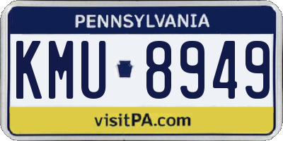 PA license plate KMU8949