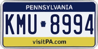 PA license plate KMU8994