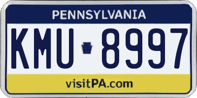 PA license plate KMU8997