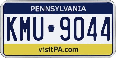 PA license plate KMU9044