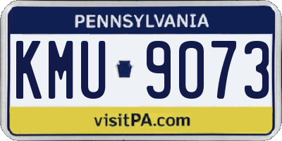 PA license plate KMU9073