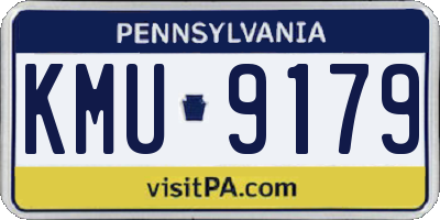 PA license plate KMU9179