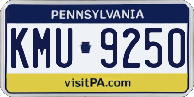 PA license plate KMU9250