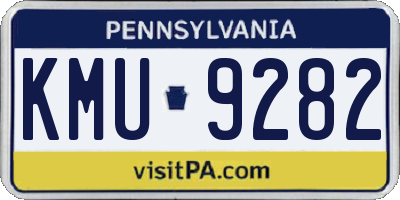 PA license plate KMU9282