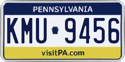 PA license plate KMU9456