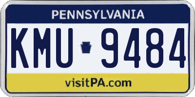 PA license plate KMU9484