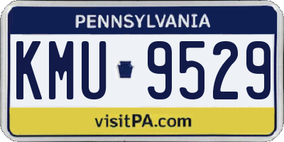 PA license plate KMU9529