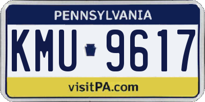 PA license plate KMU9617
