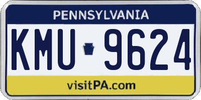 PA license plate KMU9624