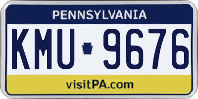 PA license plate KMU9676