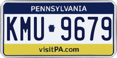 PA license plate KMU9679