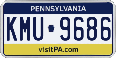 PA license plate KMU9686