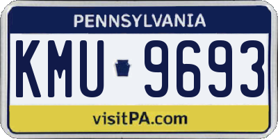 PA license plate KMU9693