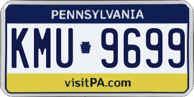 PA license plate KMU9699