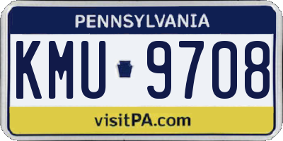 PA license plate KMU9708
