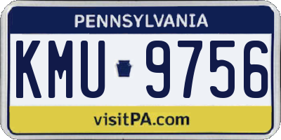 PA license plate KMU9756