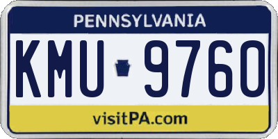 PA license plate KMU9760