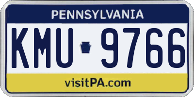 PA license plate KMU9766