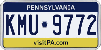 PA license plate KMU9772