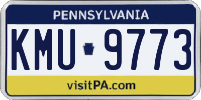 PA license plate KMU9773