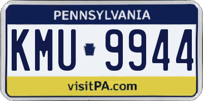 PA license plate KMU9944