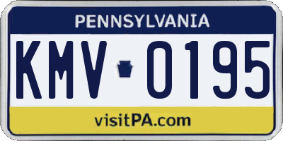PA license plate KMV0195