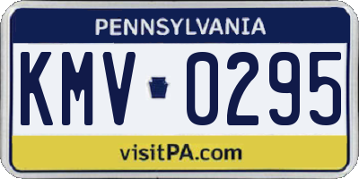 PA license plate KMV0295