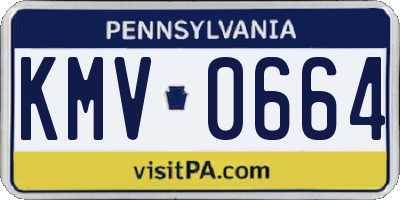 PA license plate KMV0664