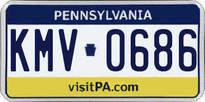 PA license plate KMV0686
