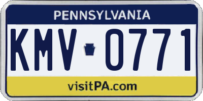 PA license plate KMV0771