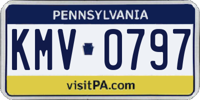 PA license plate KMV0797