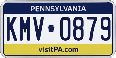 PA license plate KMV0879
