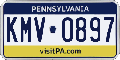 PA license plate KMV0897