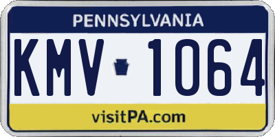 PA license plate KMV1064