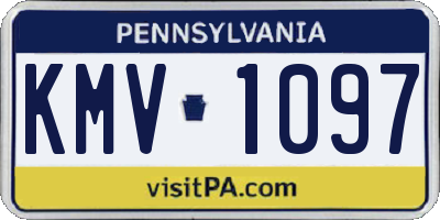 PA license plate KMV1097