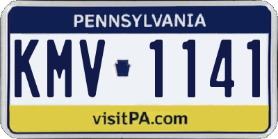 PA license plate KMV1141
