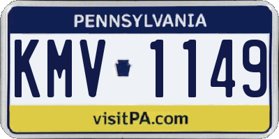 PA license plate KMV1149