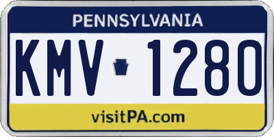 PA license plate KMV1280