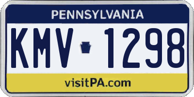 PA license plate KMV1298