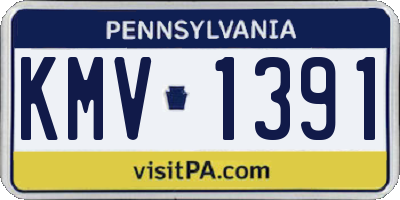PA license plate KMV1391