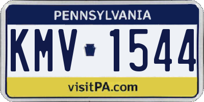 PA license plate KMV1544