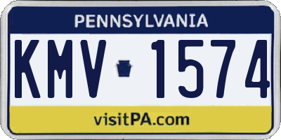 PA license plate KMV1574
